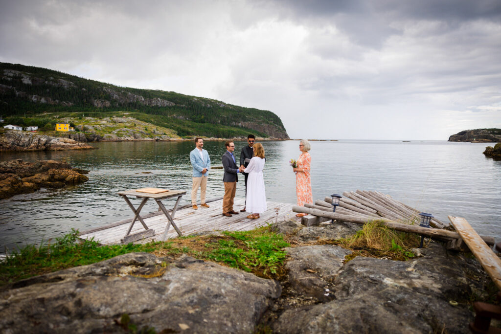 Showcasing the beautiful shores of Newfoundland, rural Canada, on the Eastport Peninsula. The perfect location for a small wedding or elopement.